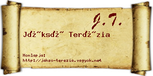 Jáksó Terézia névjegykártya