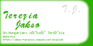 terezia jakso business card